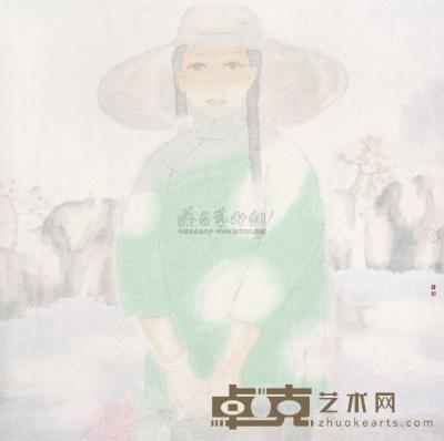 田黎明 人物 镜片 69×69cm
