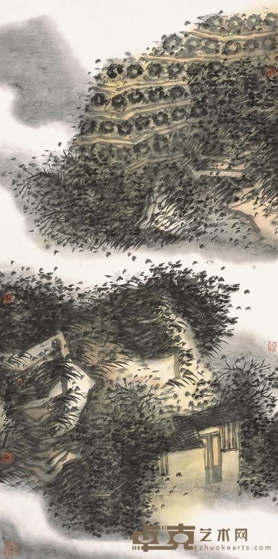 陈平 2005年作 山水 镜片 137×68cm