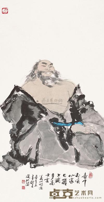 范曾 1979年作 罗汉图 立轴 132×67cm