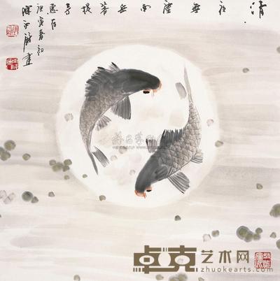 陈永锵 2010年作 年年有余 镜片 68×68cm