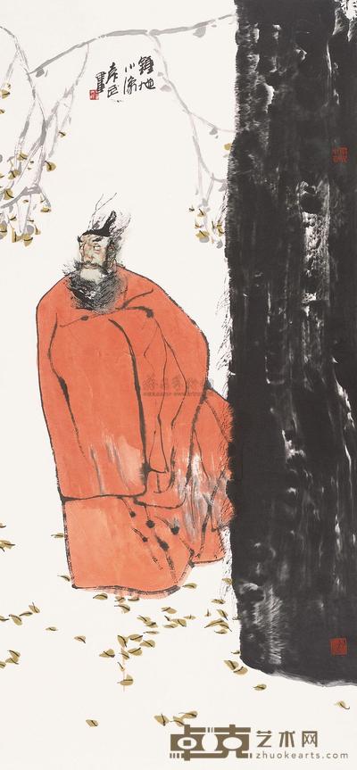 袁武 2006年作 钟馗小像 镜片 69×137cm