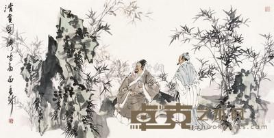 苗再新 清赏图 镜片 69×138cm
