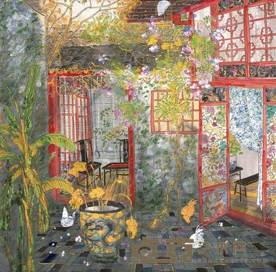 方向 2005年作 春晖 镜片 68×68cm