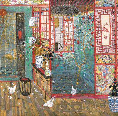 方向 春风吹梦到家园 镜片 68×68cm