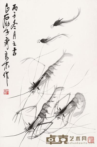 齐良末 2006年作 有乐图 镜片 68×45cm