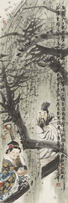 唐代诗人造像四屏