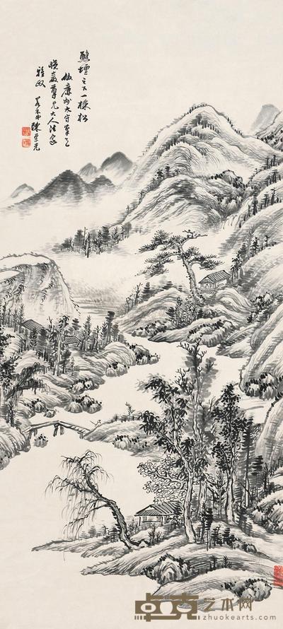 陈崇光 山水 立轴 121×55cm