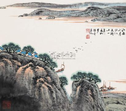 张强辛 山水 立轴