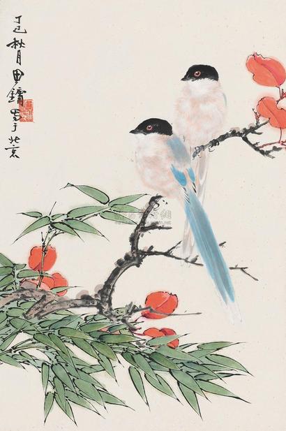 田镛 花鸟 立轴