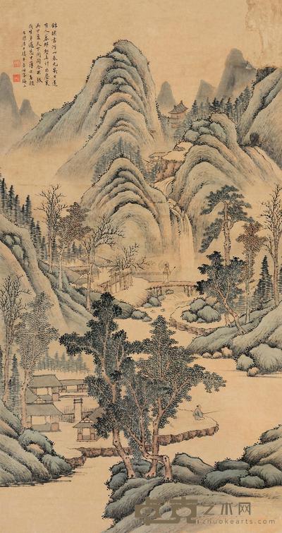 楼辛壶 山水 立轴 123×66cm