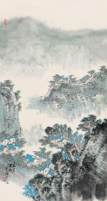 张强辛 山水 立轴