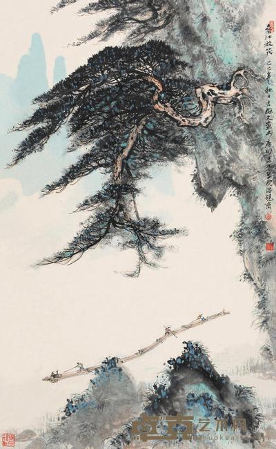 吉梅文 山水 镜片 92×56cm