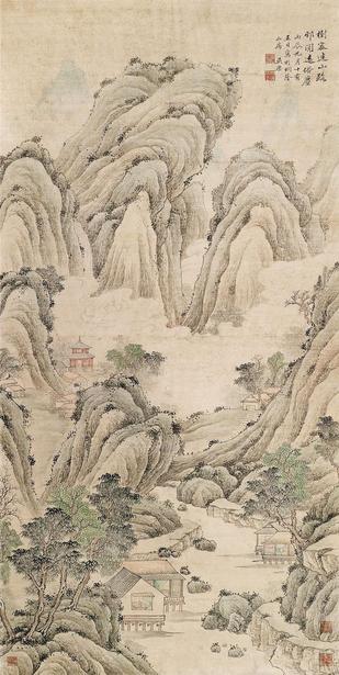 吴历 山水 镜心