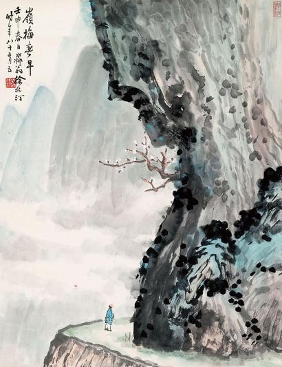 徐北汀 1992年作 岭梅春早 立轴
