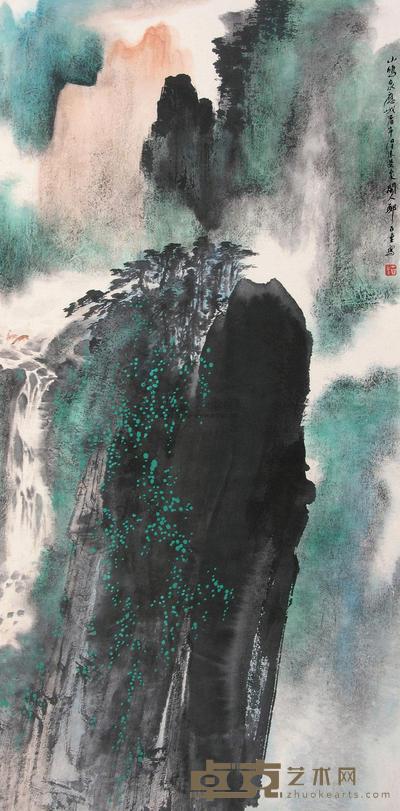 郑百重 山鸣泉应 立轴 135×68cm