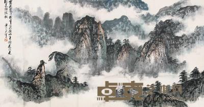 黄纯尧 雾起笼千树 镜片 96×178cm
