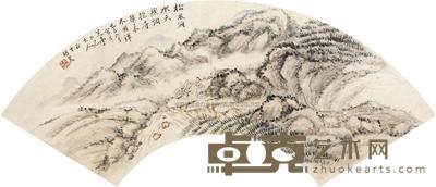 胡震 松风停琴 镜框 17×54cm