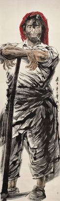 冯远 人物 立轴