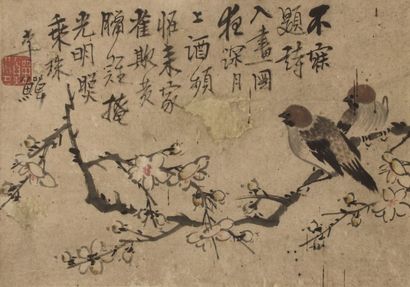 李鱓 花鸟 立轴