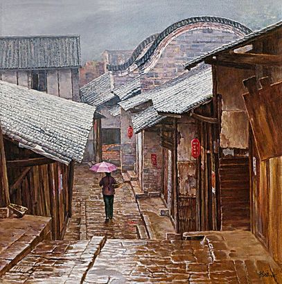 陈开泉 2011年作 雨中福宝