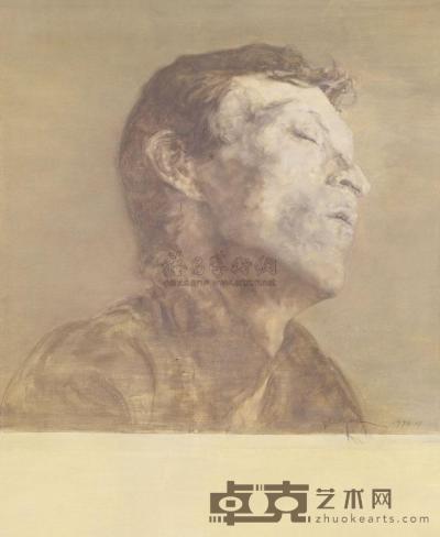 毛焰 1998年作 H的肖像 60.5×49.8cm