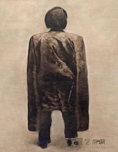 周春芽 1991年作 背着的男人 145×111.5cm