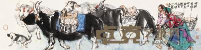 史国良 2003年作 收获时节 镜心 34×138cm