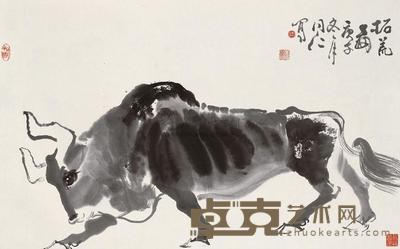 王同仁 1960年作 拓荒图 立轴 59×94cm