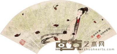 傅抱石 湘夫人 立轴 21×56cm