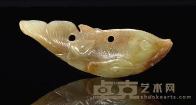元 黄玉鱼 长10.3cm