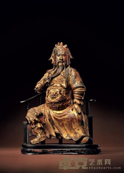 清代 关公 高40.5cm