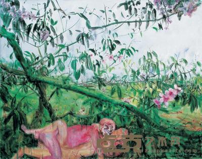 周春芽 2008年作 幸福一号 200×250cm