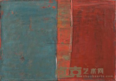 苏笑柏 2005年作 靛蓝与深红 102×149cm