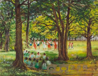 俞成辉 1981年作 玄武湖之秋 24×30.2cm