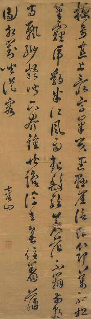 叶向高 草书《登摄山绝顶》 立轴