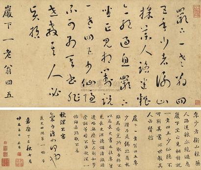 刘墉（古） 1797年作 三体书法 手卷