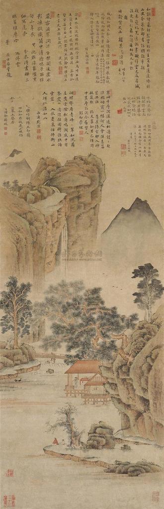 王廷魁 1700年作 岚山话旧 立轴