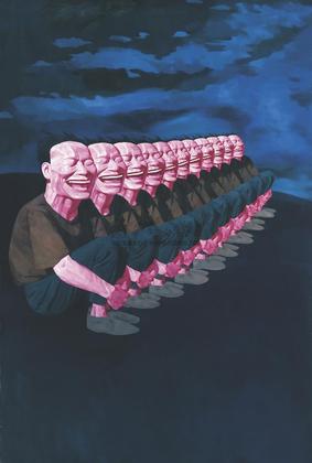 岳敏君 1997-1998年作 黑夜狂笑