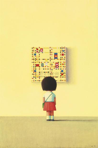 刘野 2005年作 小女孩与百老汇爵士乐