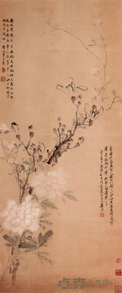 花卉立轴 116×47