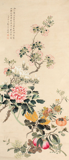 花卉立轴
