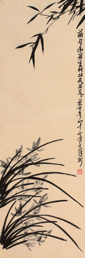 兰花立轴