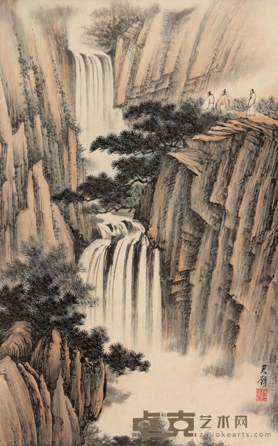 山水立轴 66×41