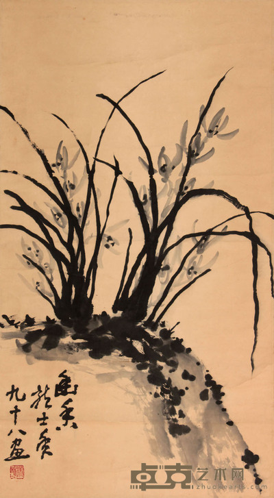 墨兰立轴 76×42
