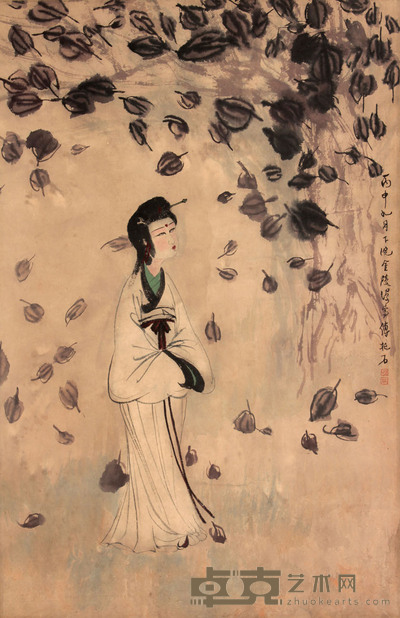 湘夫人立轴 65×42