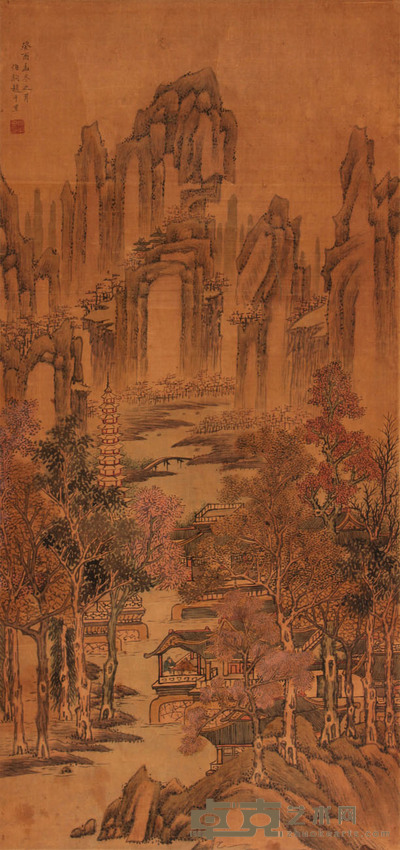 山水立轴 84×35
