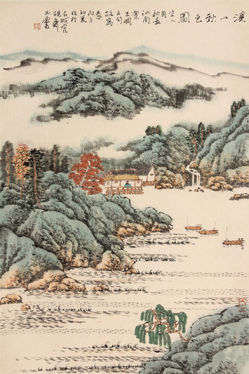 溪山秋色图立轴