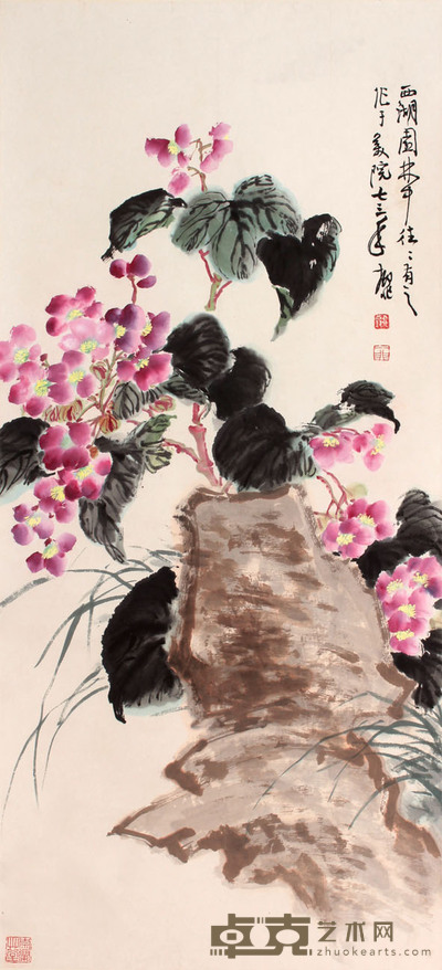 花卉立轴 95×43