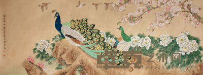 花鸟镜片 108×283