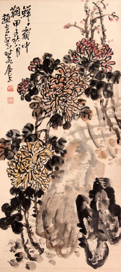 花卉立轴